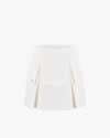 High waisted layer skirt - White