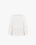 High waisted layer skirt - White