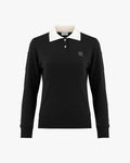 Pearl Decorative Collar windproof knit - Black