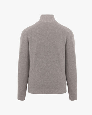 Men's Open Collar Cashmere Knit (Beige)
