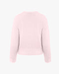 Round neck logo windproof knit - Pink