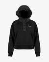 Loose Fit Hoodied pullover - Black