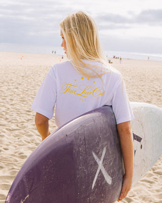 FLC Oversized Star T-shirts (White)