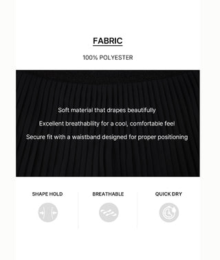 Lace Flare Pleated Skirt (Black)