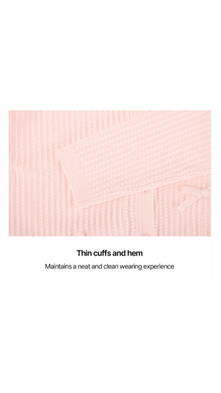 Shushu Ribbon Cardigan (Coral)