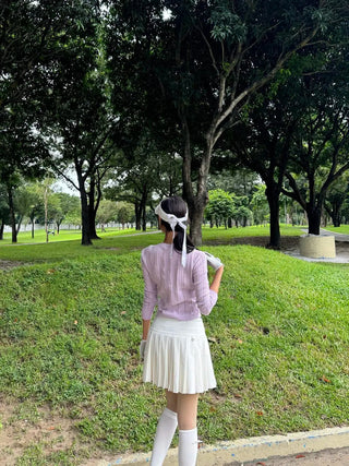 Fair Liar Multi Color Cable cardigan (Lavender)