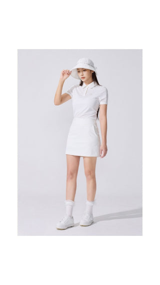 Lace Collar Puff Sleeve T-Shirt (White)