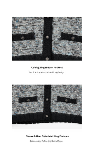 Fur Collar Windproof Cardigan (Black)