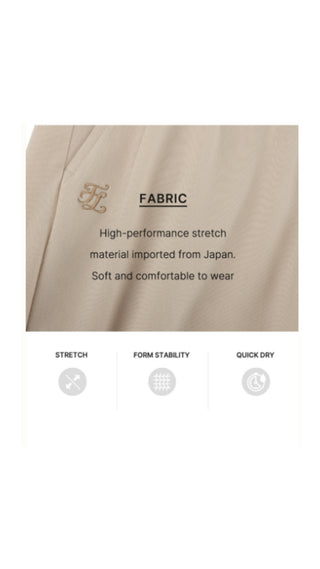 High-waisted Skinny Fit Pants (Beige)