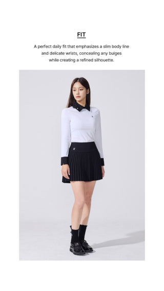 Ribbon Point Longsleeve T-shirt (White)