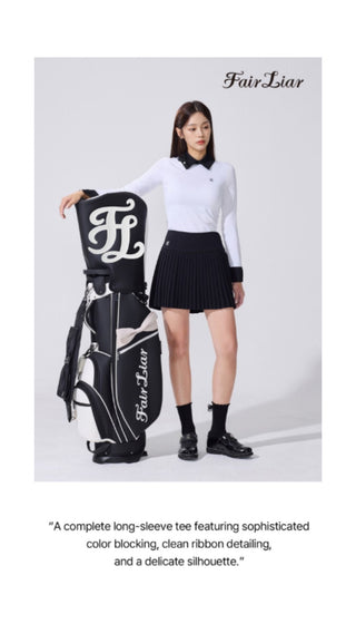 Ribbon Point Longsleeve T-shirt (Coral)