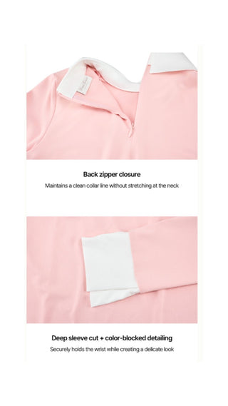 Ribbon Point Longsleeve T-shirt (Coral)