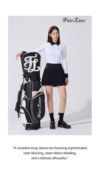 Ribbon Point Longsleeve T-shirt (Black)