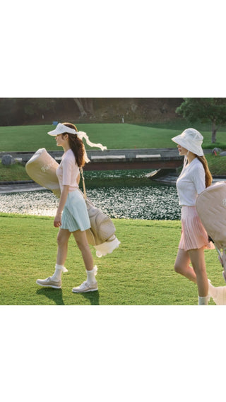 Lace Pearl Organza Visor (Black)