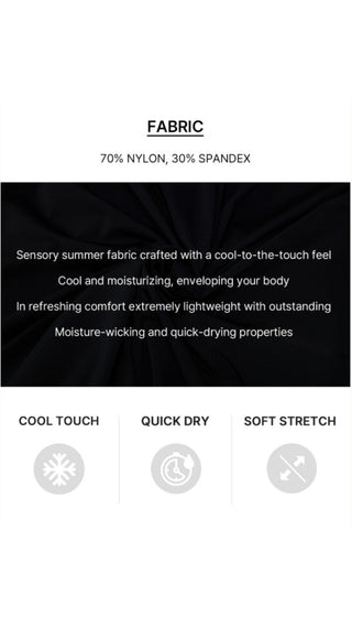 Frill Sleeve Cooling Inner T-shirt (Black)