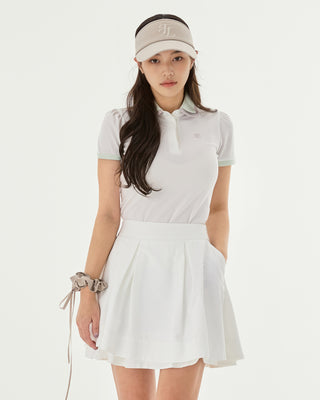 Double Layer Flared Skirt (White)