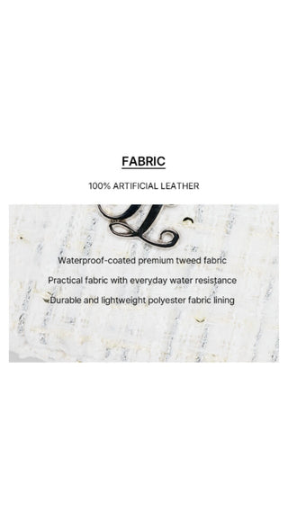 Tweed Twin Hip Bag (White)