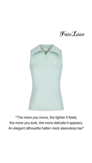Lucé Halter Sleeveless T-Shirt (Mint)