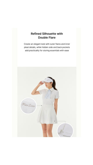 Double Layer Flared Skirt (White)