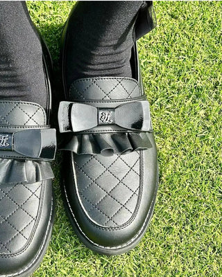 Frill Ribbon Golf Shoes (Black)