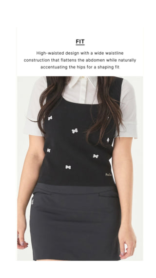 High Waist Ball Pocket Hline Skirt (Black)