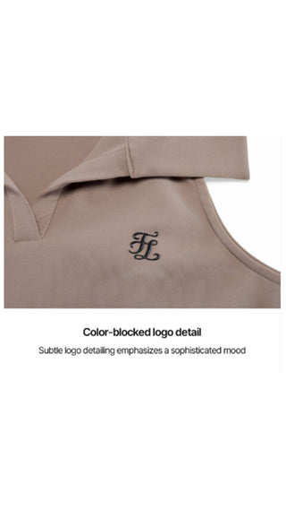 Lucé Halter Sleeveless T-Shirt (Cocoa)