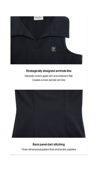 Lucé Halter Sleeveless T-Shirt (Black)