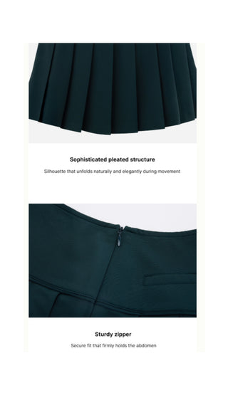 Fair Liar Performance Pleated Skirt (Green)