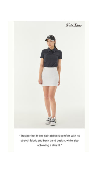Back Band Hline Skirt (Grey)