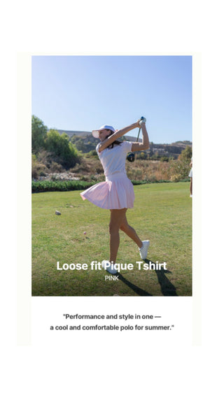 Fair Liar loose fit polo T Shirt (Pink)