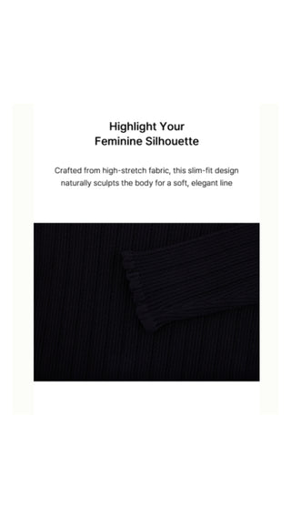 Ribbon Shirring Knit (Black)