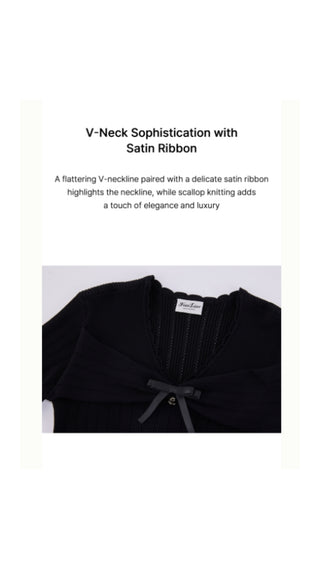 Ribbon Shirring Knit (Black)