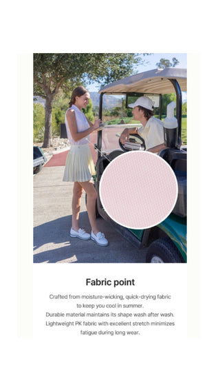 Fair Liar Loose Fit Polo Sleeveless T Shirt (Pink)