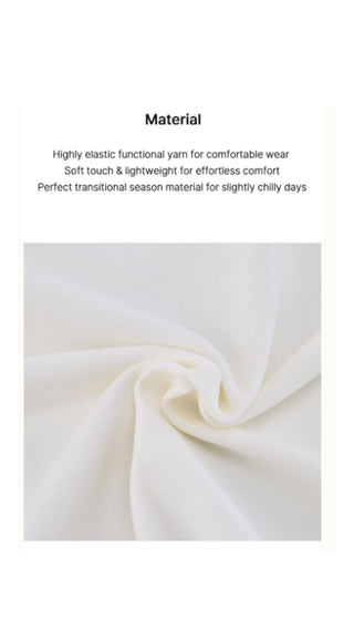 Double Color V Neck Cardigan (White)