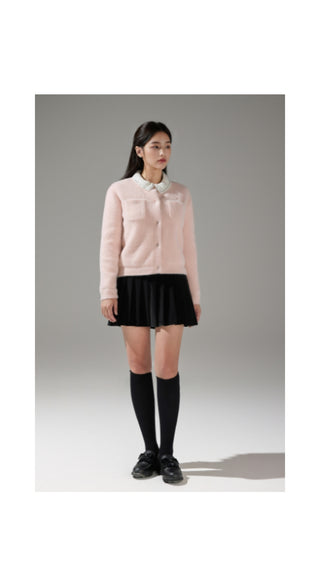 Stitch Windproof Cardigan (Pink)