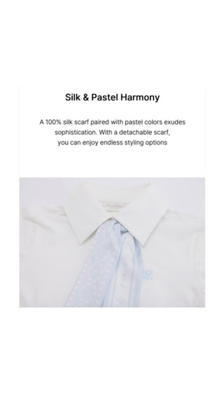 Fair Liar Silk Scarf Set T Shirt (White)