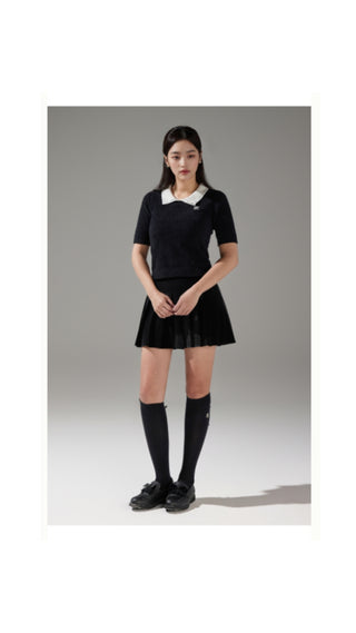 Fluffy Cropped Knit (Black)