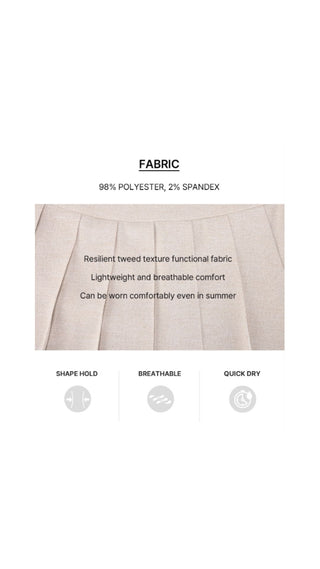 Twinkle Pleated Skirt (Beige)