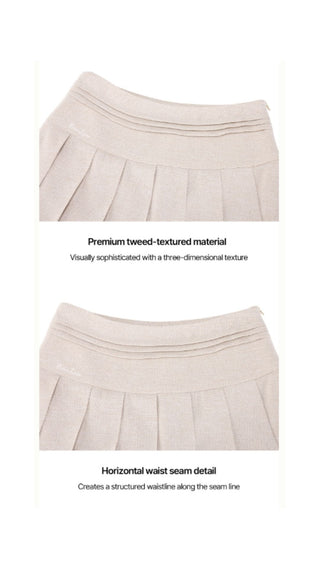 Twinkle Pleated Skirt (Beige)