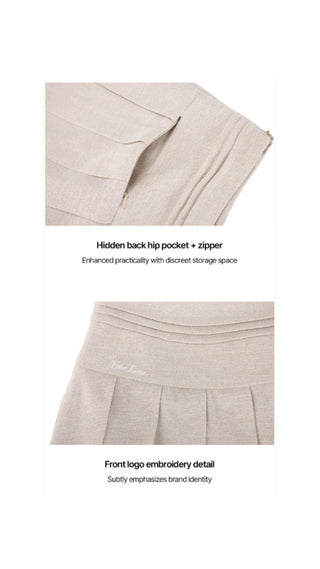 Twinkle Pleated Skirt (Beige)