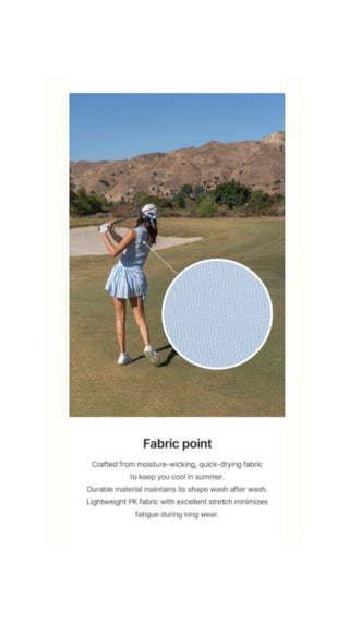 Fair Liar Loose Fit Polo Sleeveless T Shirt (Blue)