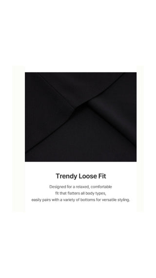 Fair Liar Loose Fit Polo Sleeveless T Shirt (Black)