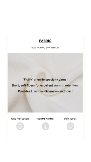 Fluffy Pearl Logo Windproof Knit (Ivory)