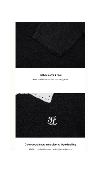 Fluffy Cropped Knit (Black)