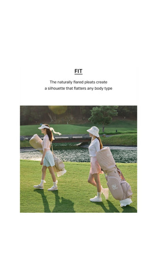 Crochet Flare Pleated Skirt (Mint)