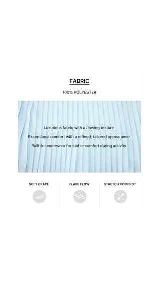 Crochet Flare Pleated Skirt (Mint)