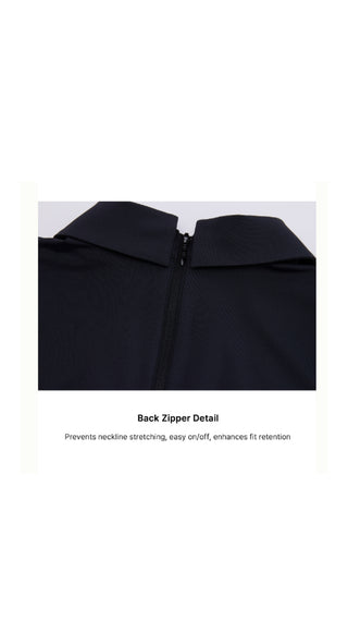 Front shirring short sleeve T Shirt (Black)