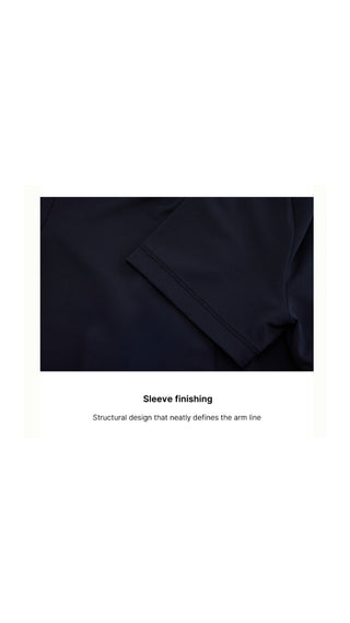 Front shirring short sleeve T Shirt (Black)