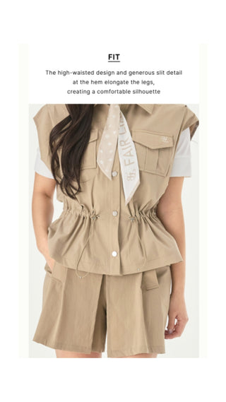 Hidden Culottes Short Pants (Beige)