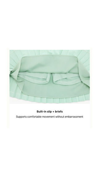 Magic Rib String Pleated Skirt (Mint)